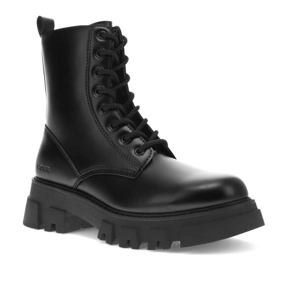 Women's Combat Boots Synthetic Leather Lace-Up Ankle Boots Size 5-10